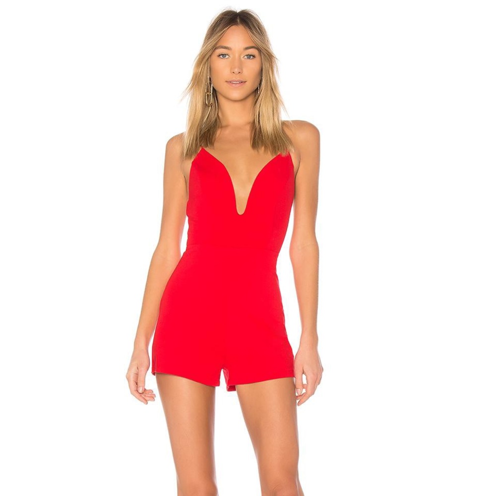 Peyton Strappy Back Romper (revolve)